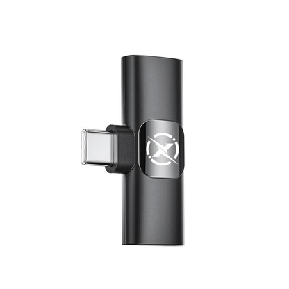 Lavaliera XO Design MC14 Dual, USB-C / Lightning, 2 darabos készlet, Fekete