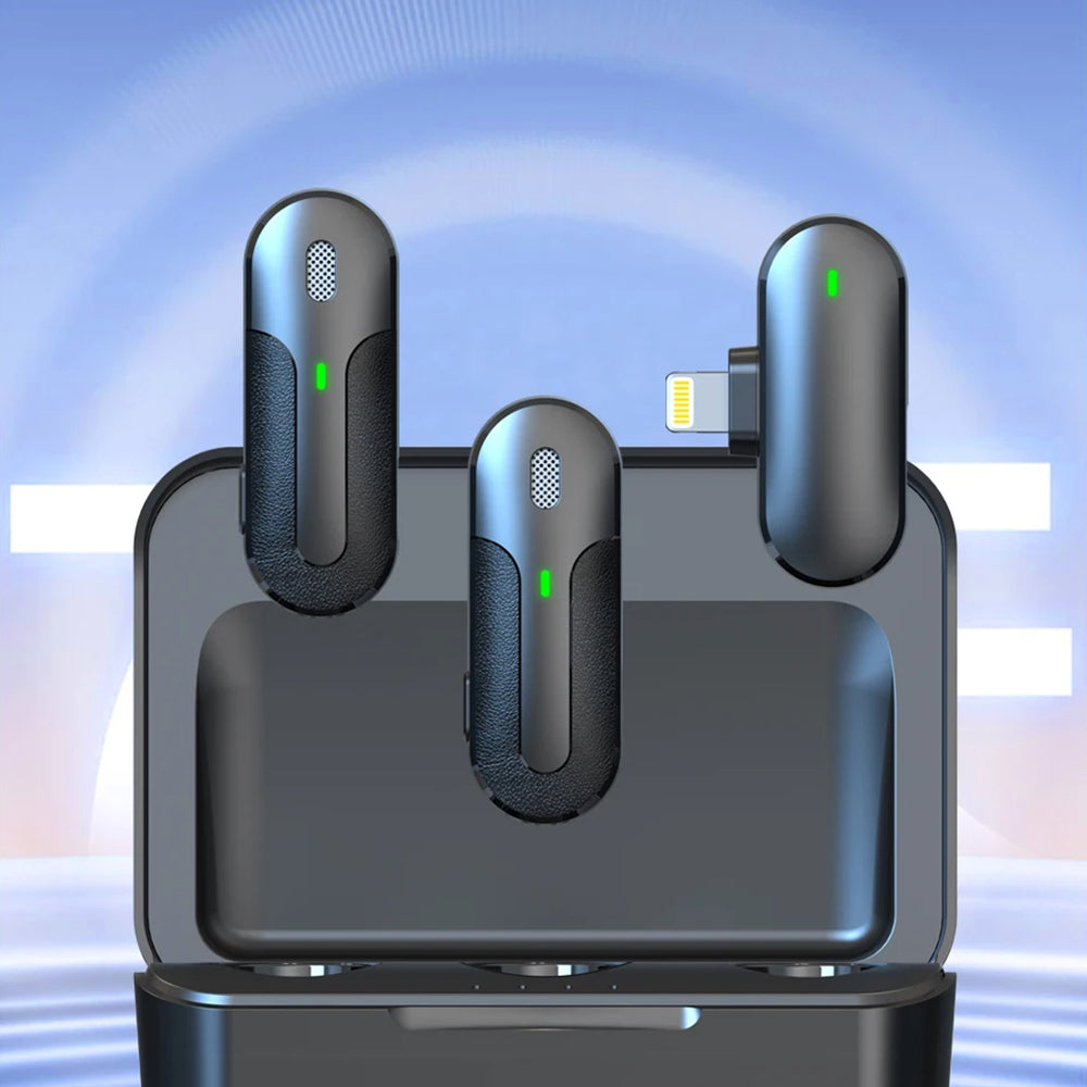 Yesido KR16 lavalier mikrofon, Lightning, 2 darabos készlet, Fekete