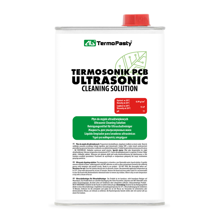Ultrahangos tisztító folyadék AG Termopasty PCB lapokhoz, 1l ART.AGT-200