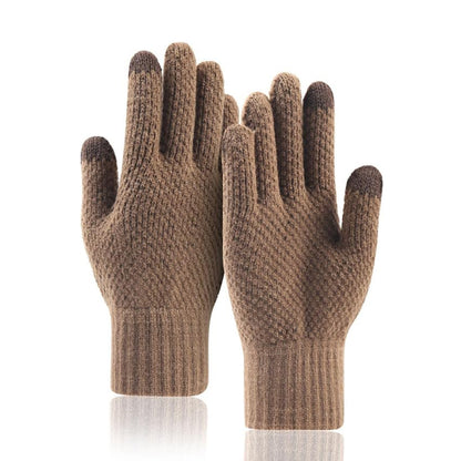 Techsuit ST0013 férfi érintőképernyős téli kesztyű, méret 22 cm, barna