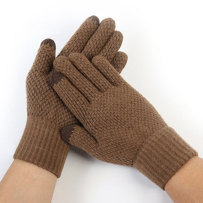 Techsuit ST0013 férfi érintőképernyős téli kesztyű, méret 22 cm, barna