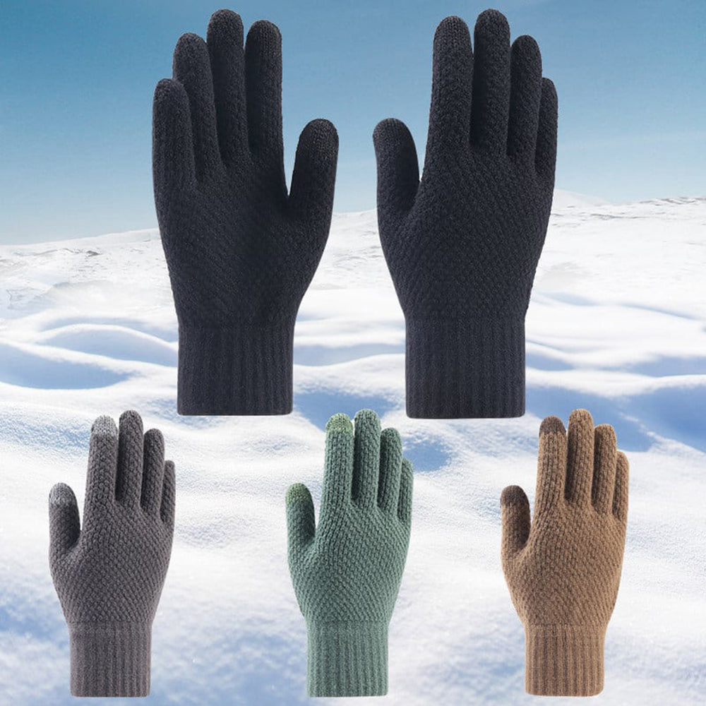 Techsuit ST0013 férfi érintőképernyős téli kesztyű, méret 22 cm, barna