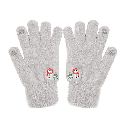 Techsuit Women's Winter Touchscreen Gloves ST0011, Size 17cm, Gray