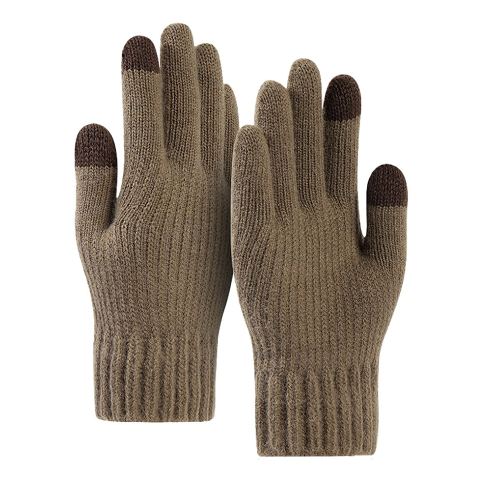 Techsuit ST0012 unisex érintőképernyős téli kesztyű, méret 22 cm, barna