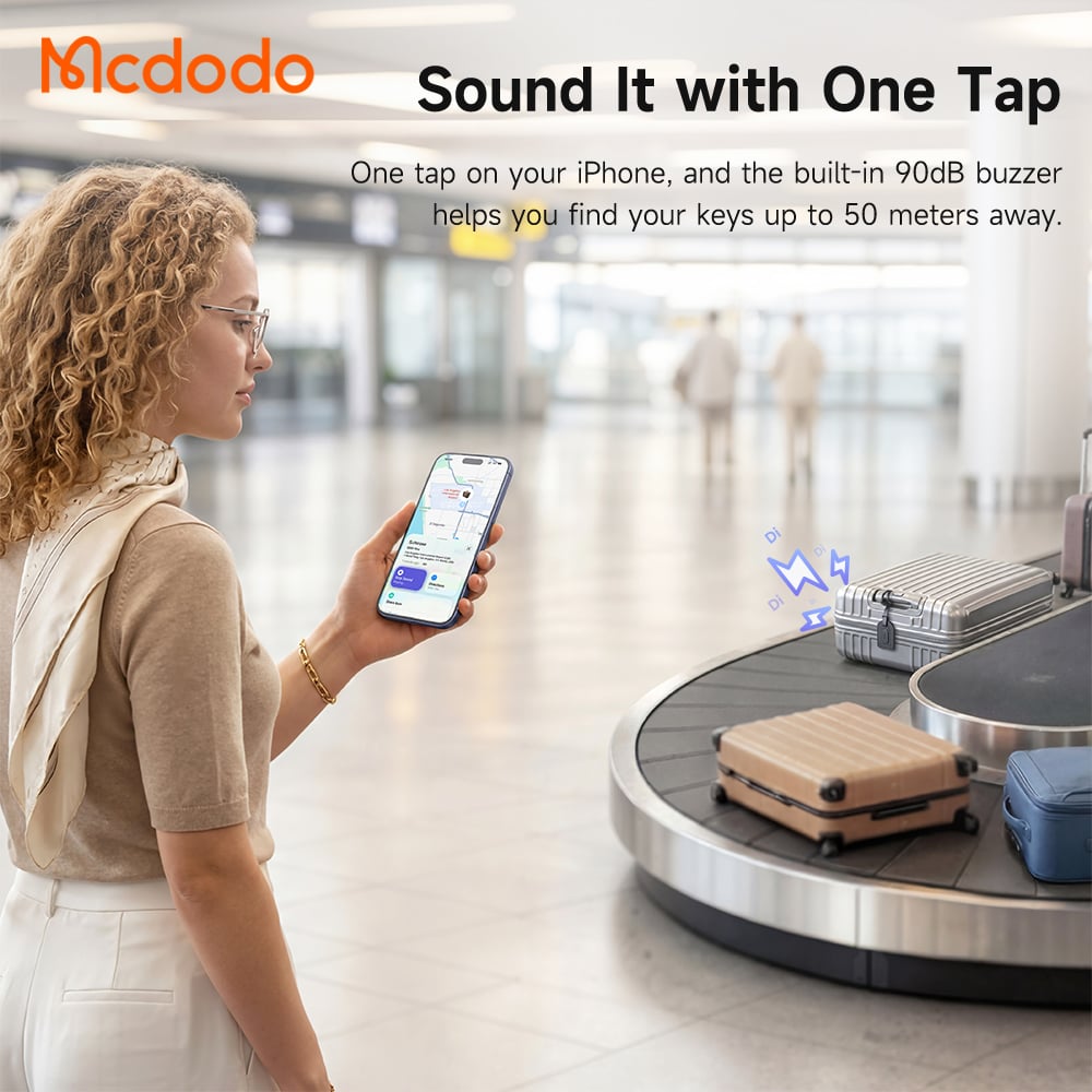 Mcdodo SmartTag Bőrönd Napa Pro AT-3790 iOS sorozathoz, Fekete