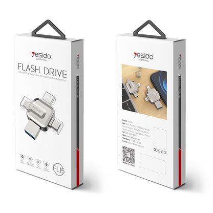 Külső Memória USB-A 3.0 / Lightning / USB-C / microUSB Yesido FL15, 64Gb