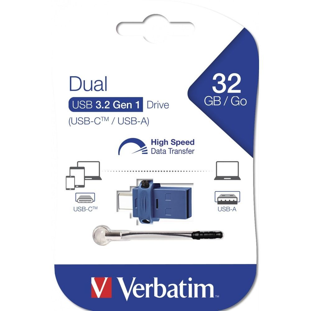 Verbatim StoreNGo USB-A 3.0 / USB-C külső memória, 32Gb 49966