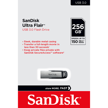 Külső memória USB-A 3.0 SanDisk Ultra Flair, 256Gb SDCZ73-256G-G46