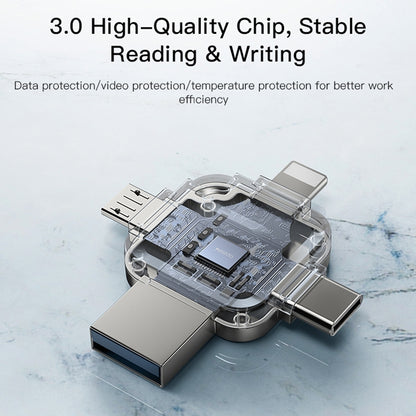 Külső Memória USB-A 3.0 / Lightning / USB-C / microUSB Yesido FL15, 64Gb
