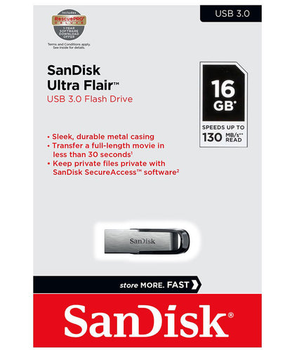 Külső Memória USB-A 3.0 SanDisk Ultra Flair, 16Gb SDCZ73-016G-G46