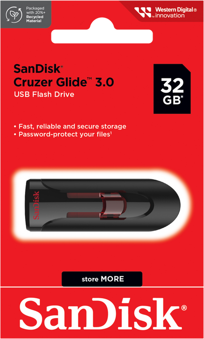 Külső USB-A 3.0 SanDisk Cruzer Glide memória, 32Gb SDCZ600-032G-G35