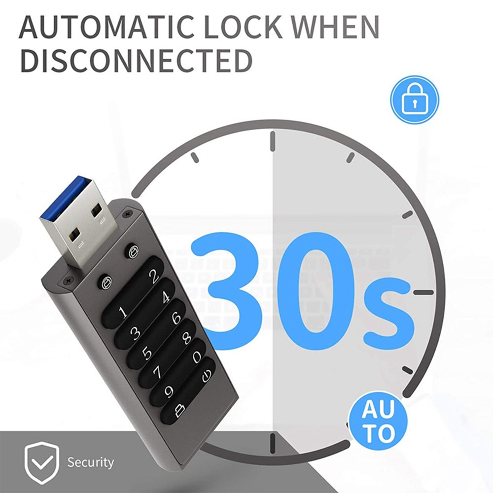 USB-A 3.0 OEM XC002 KeySecure Külső memória, 64Gb