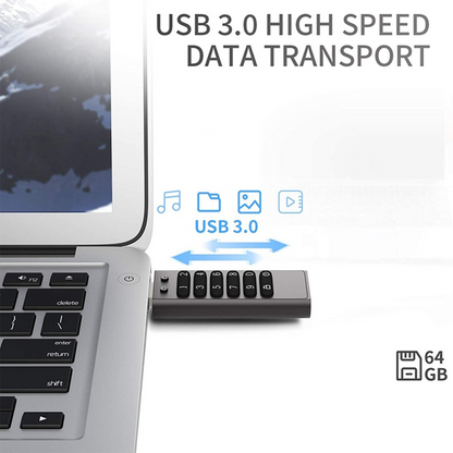 USB-A 3.0 OEM XC002 KeySecure Külső memória, 64Gb