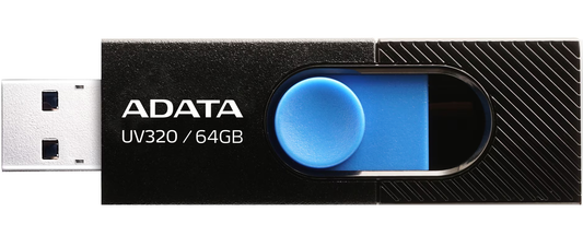ADATA UV320 USB-A 3.2 Külső memória, 64GB AUV320-64G-RBKBL