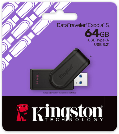 Kingston DT Exodia S külső USB-A 3.2 memória, 64GB DTXS/64GB