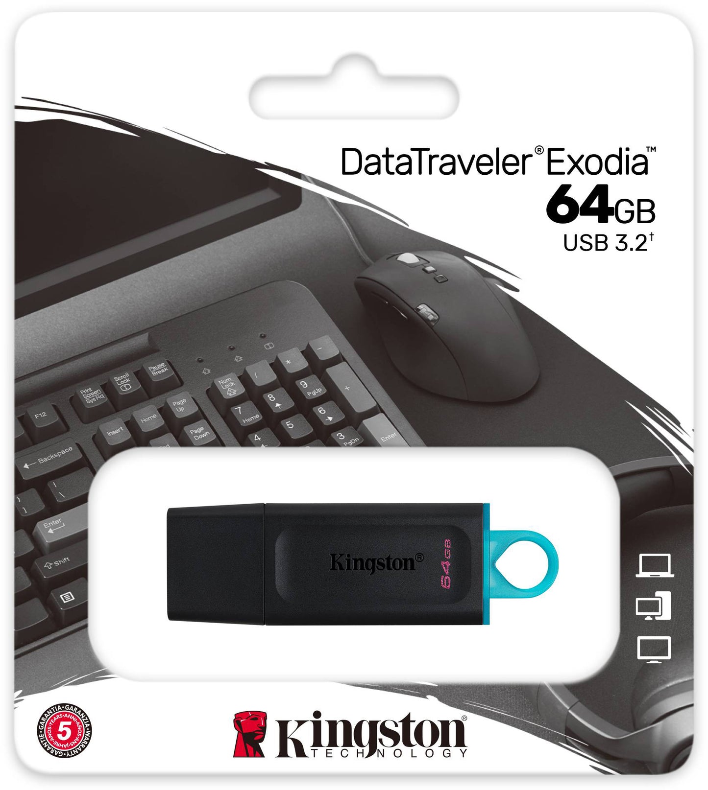 Kingston DT Exodia USB-A 3.2 külső memória, 64Gb DTX/64GB