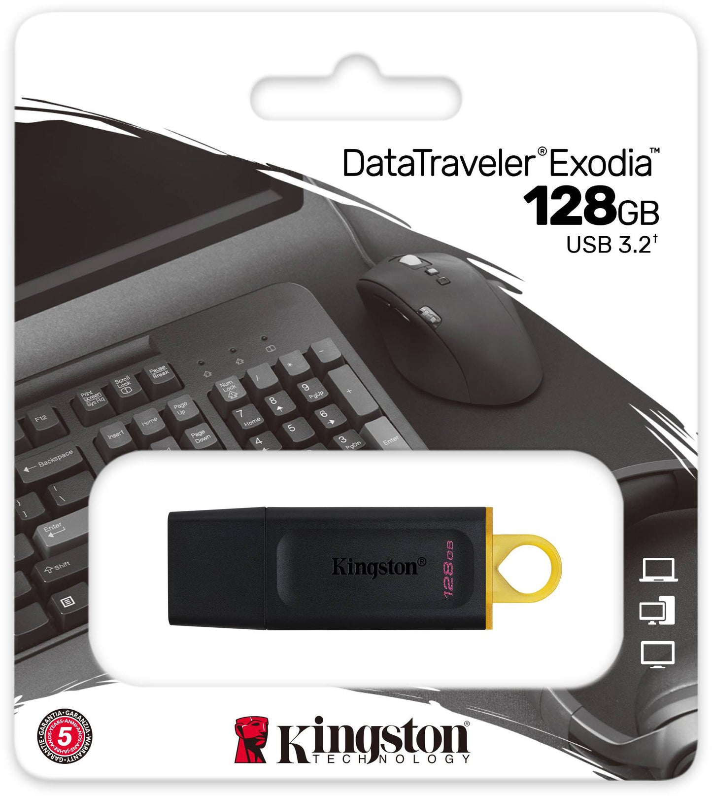 Kingston DT Exodia USB-A 3.2 külső memória, 128Gb DTX/128GB