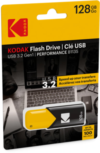 Külső memória USB-A 3.2 Kodak B110S Click Easy, 128Gb EKMMD128GB113S