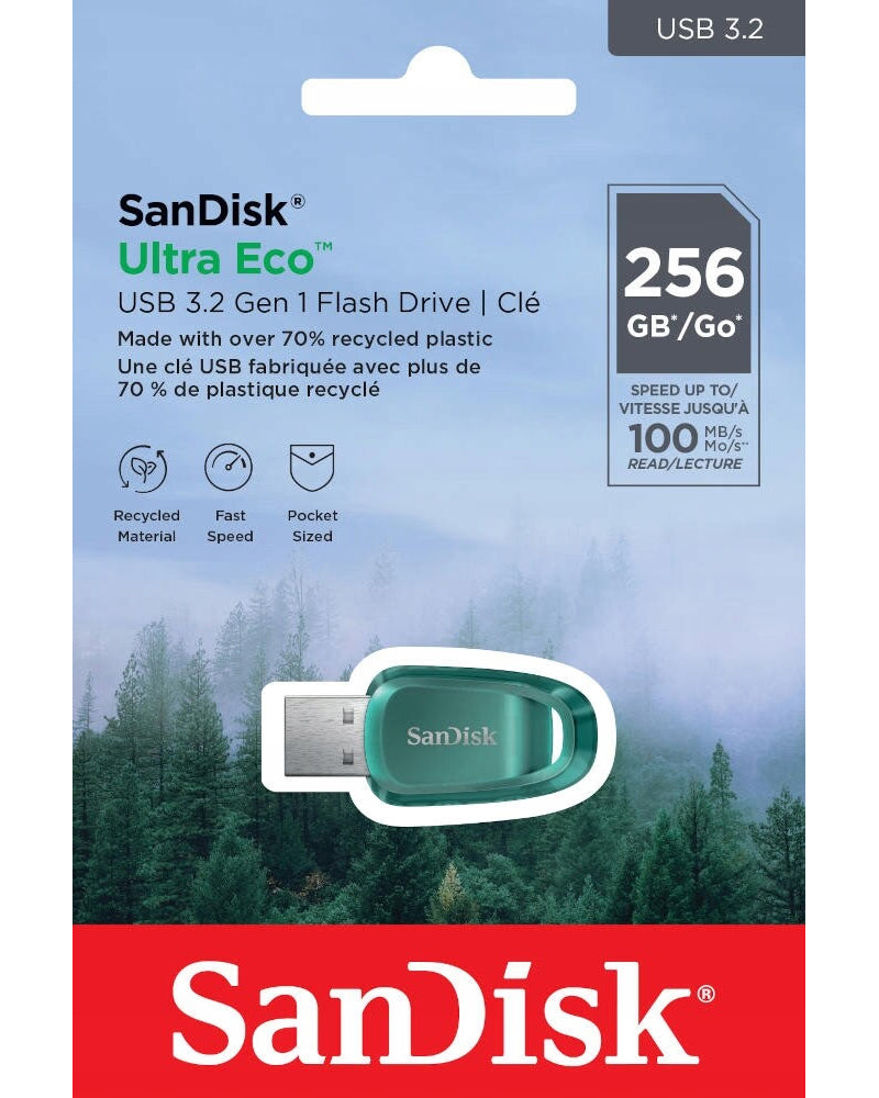 Külső USB-A 3.2 SanDisk Ultra Eco memória, 256Gb SDCZ96-256G-G46
