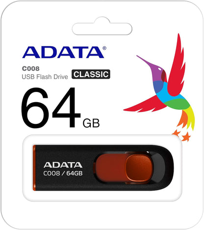 Külső USB-A Memória Adata C008, 64Gb AC008-64G-RKD