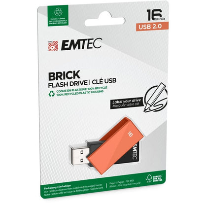 Emtec C350 Brick USB-A külső memória, 16Gb ECMMD16GC352