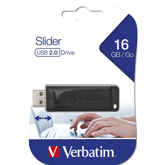 Külső USB-A Verbatim PenDrive Slider memória, 16Gb