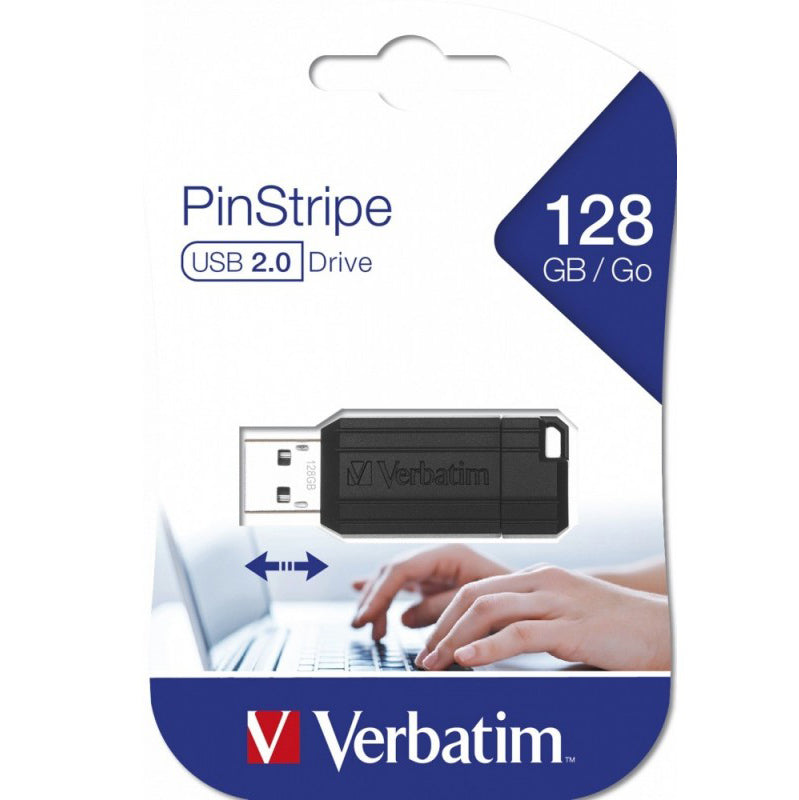Külső USB-A Verbatim PenDrive Pinstripe memória, 128Gb
