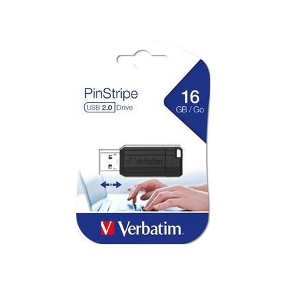 Verbatim PenDrive Pinstripe USB-A külső memória, 16GB