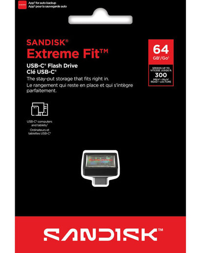 Külső USB-C Memória SanDisk Extreme Fit, 64Gb SDCZ530-064G-G46