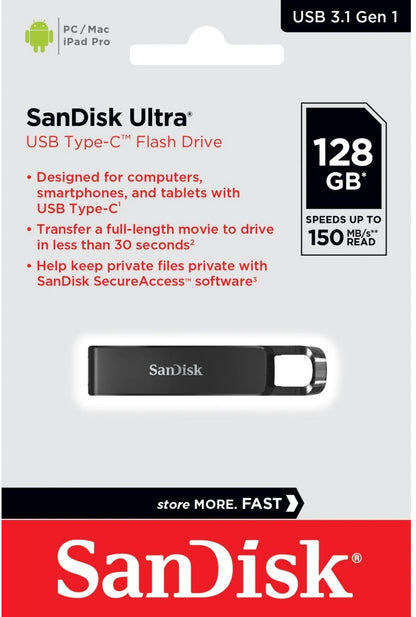 Külső USB-C Memória SanDisk Ultra, 128Gb SDCZ460-128G-G46