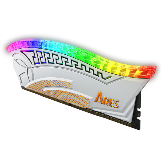 Dato Ares Armor RAM memória, DDR4, RGB, 8GB, 3600Mhz, CL18, Fehér AMRGB1G88G36W