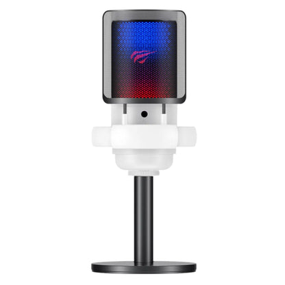 Cardioid mikrofon HAVIT GK50, RGB, USB-C, 1.8m, Fekete