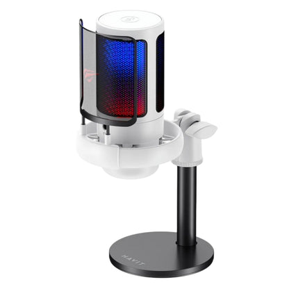 Cardioid mikrofon HAVIT GK50, RGB, USB-C, 1.8m, Fekete