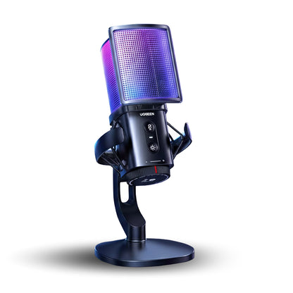 UGREEN CM581 (65629) kardioid mikrofon, RGB, USB-C, 1.5m, Fekete