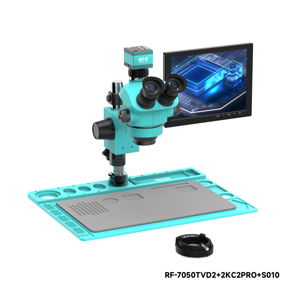 RF4 RF-7050TVD2 + 2KC2PRO + S010 monitoros mikroszkóp és kamera