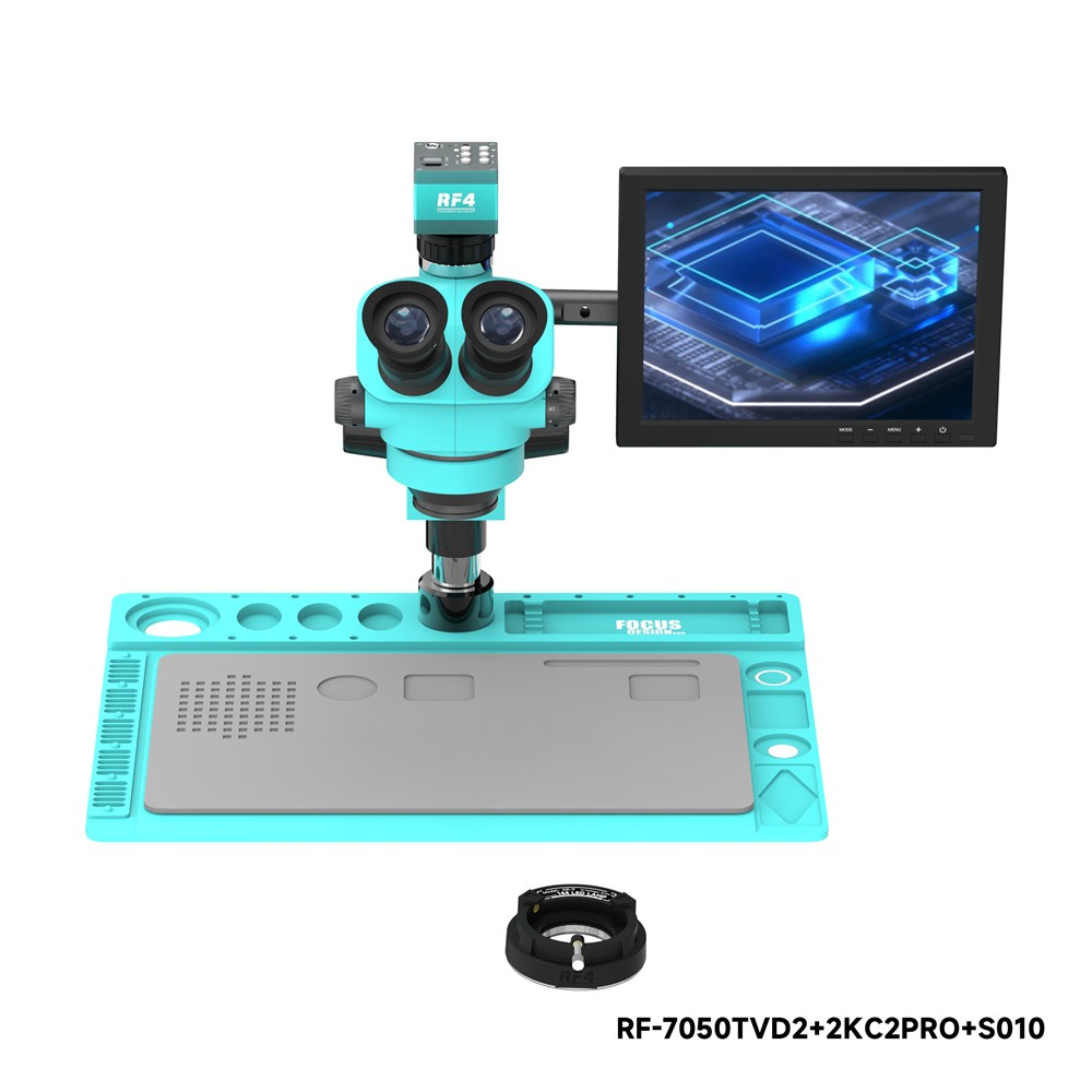 RF4 RF-7050TVD2 + 2KC2PRO + S010 monitoros mikroszkóp és kamera