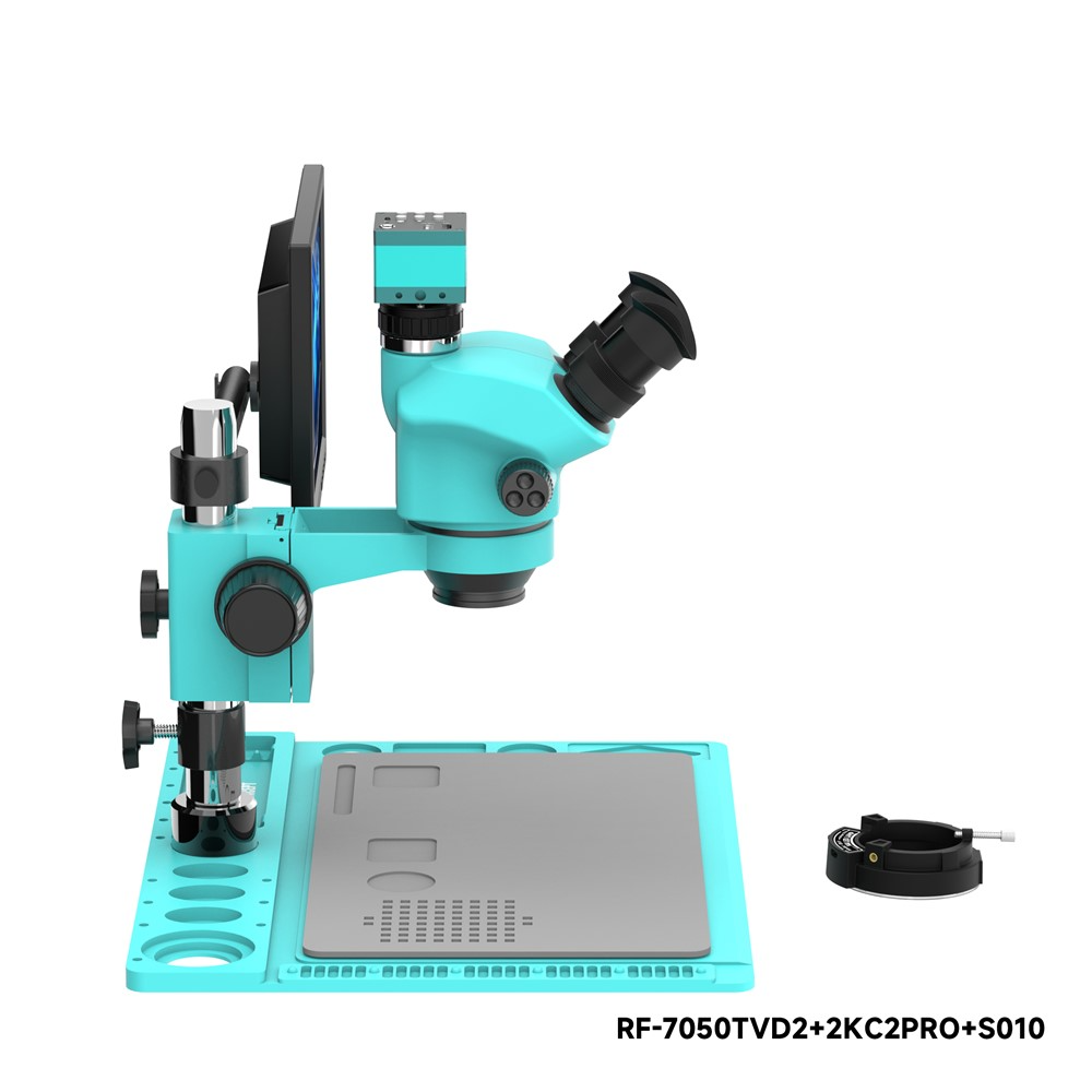 RF4 RF-7050TVD2 + 2KC2PRO + S010 monitoros mikroszkóp és kamera