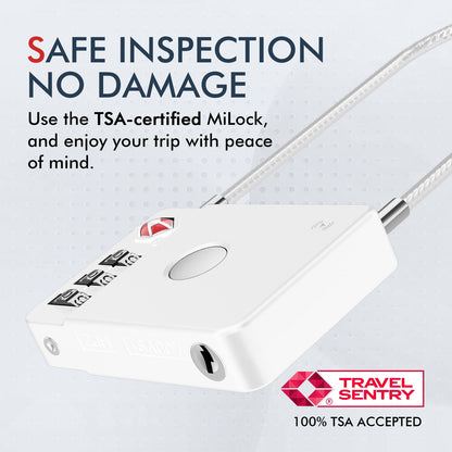 MiLi SmartTag MiLock Luggage for iOS Series, White HD-P16-L