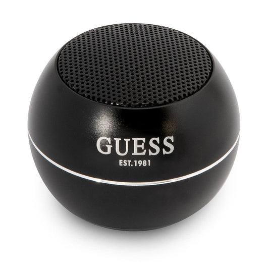 Guess hordozható Bluetooth hangszóró, 3W, fekete