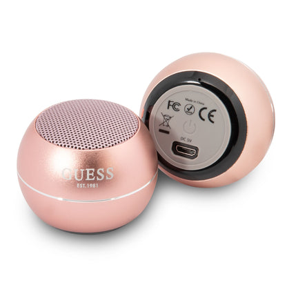 Guess hordozható Bluetooth hangszóró, 3W, rózsaszín