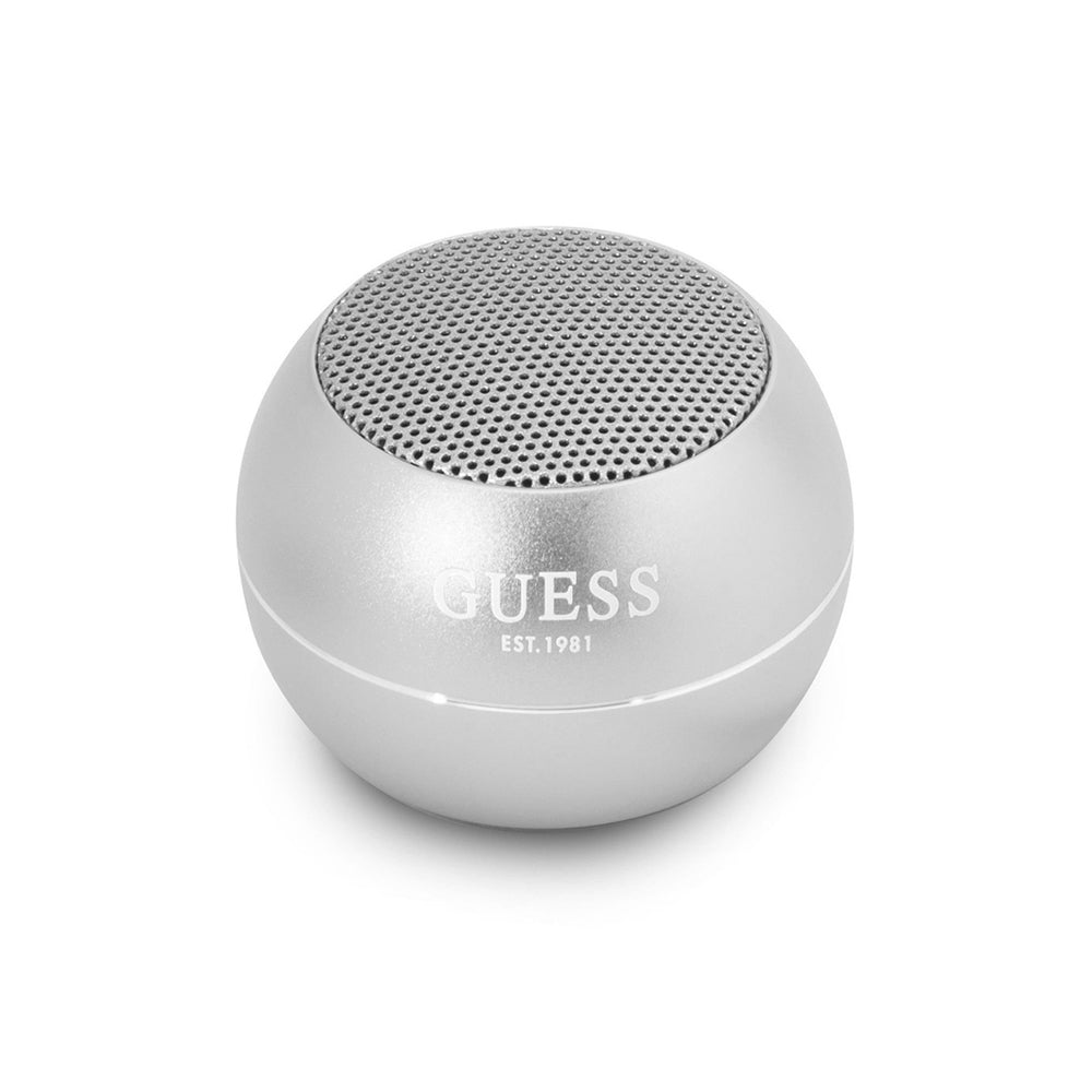 Guess hordozható Bluetooth hangszóró, 3W, ezüst színű