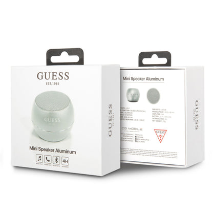 Guess hordozható Bluetooth hangszóró, 3W, ezüst színű