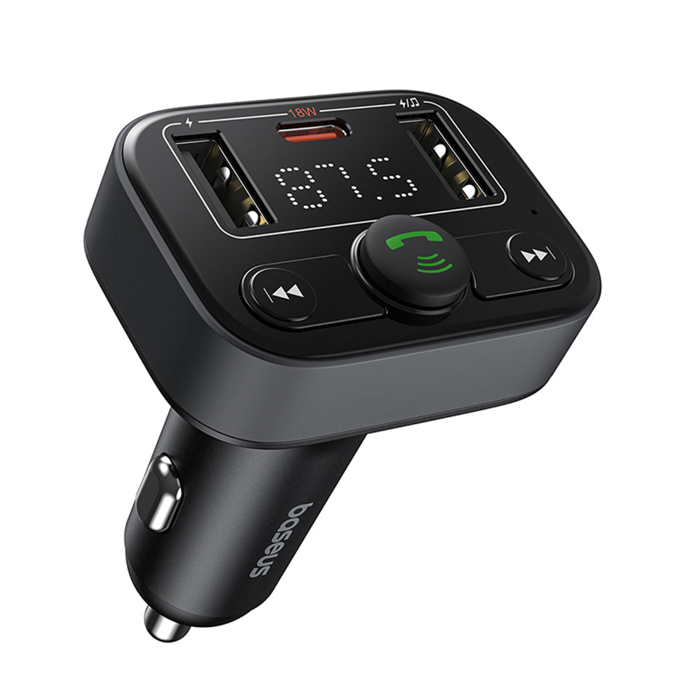 Baseus S-09 Lite Bluetooth FM modulátor, 2 x USB-A - 1 x USB-C C10762300113-00