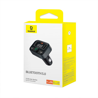 Baseus S-09 Lite Bluetooth FM modulátor, 2 x USB-A - 1 x USB-C C10762300113-00