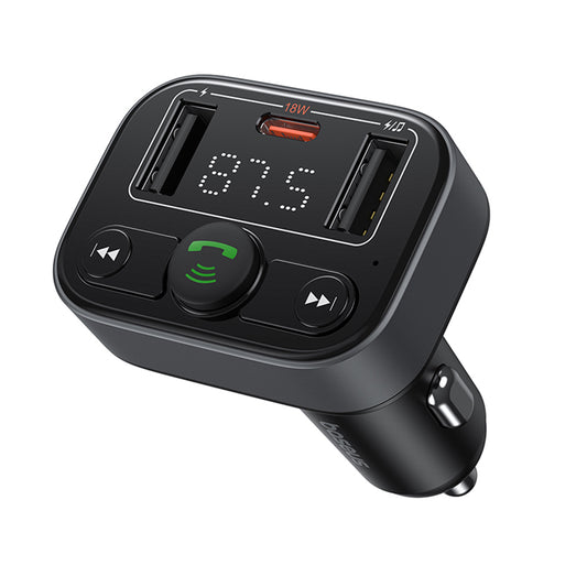 Baseus S-09 Lite Bluetooth FM modulátor, 2 x USB-A - 1 x USB-C C10762300113-00