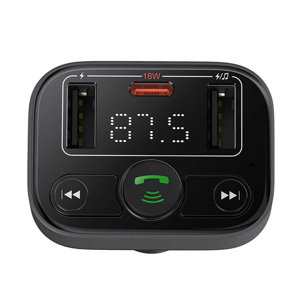 Baseus S-09 Lite Bluetooth FM modulátor, 2 x USB-A - 1 x USB-C C10762300113-00