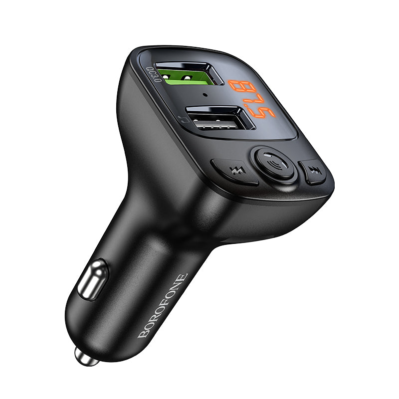 FM Bluetooth modulátor Borofone BC41 Eminency, 2 x USB-A - 1 x microSD