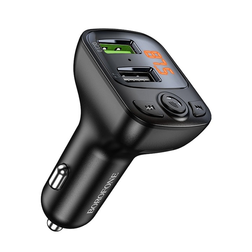 FM Bluetooth modulátor Borofone BC41 Eminency, 2 x USB-A - 1 x microSD