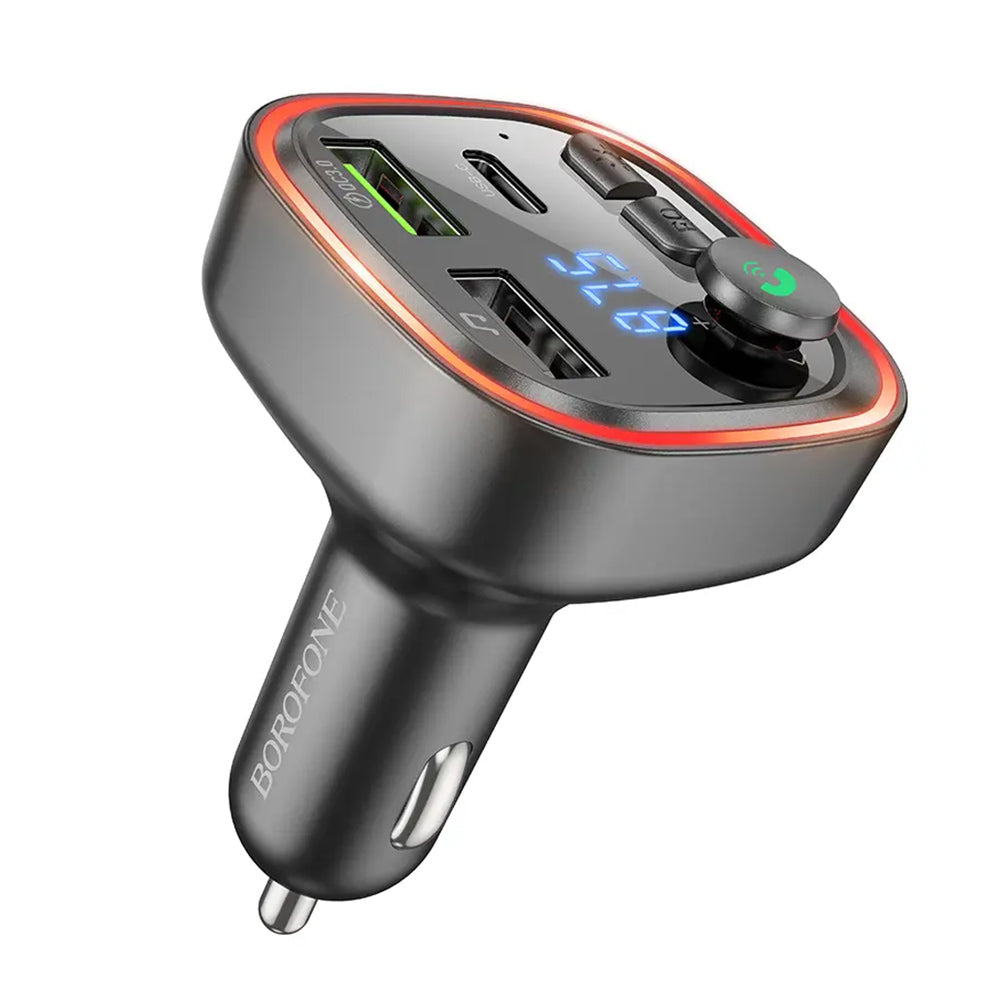 FM Bluetooth modulátor Borofone BC48, 2 x USB-A - 1 x USB-C