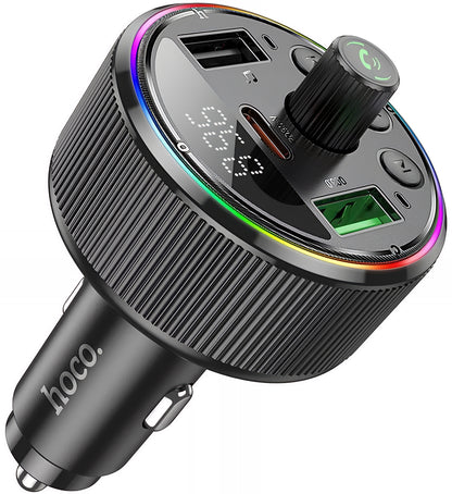 HOCO E82 Bluetooth FM modulátor, 2 x USB-A - 1 x USB-C